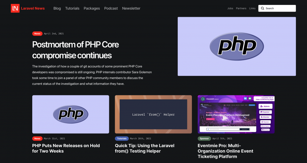 Laravel News Talks About Online Event Ticketing Platform Eventmie Pro